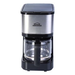 CAFETERA 6 TAZAS NEGRA VASO DE VIDRIO