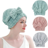 Toalla para el cabello microfibra tipo gorro secado rápido