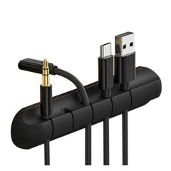 Clip organizador de 5 cables adhesivo