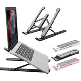 Base soporte para computador tablet celular retráctil antideslizante