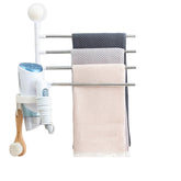 Soporte organizador de secador y toallas adhesivo