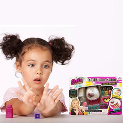 Kit de Manicure esmaltes lámpara y decoraciones infantil