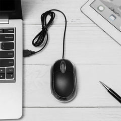 Mouse Óptico alámbrico con luces LED Precisión y Comodidad