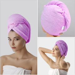 Toalla turbante de microfibra para el cabello secado rápido