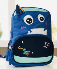 Morral infantil escolar Caritas Combinado, medidas 32 cm de alto Azul claro