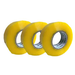 Pack x3 Rollos de cinta ancha transparente 200 metros industrial