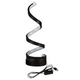 Lámpara de mesa LED en espiral decorativa regulable tricolor con alimentación USB