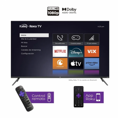 Televisor KALLEY 40" Pulgadas 102 cm K-RTV40FHD Smart TV Roku TV
