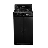 Estufa de Piso ABBA 4 Puestos con Gabinete Gas Natural AT 20GEN N Negro