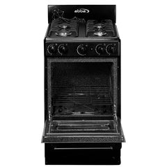 Estufa de Piso ABBA 4 Puestos con Horno Gas Natural EA con Gratinador y Termostato AT 20HVN GT N Negro