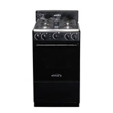 Estufa de Piso ABBA 4 Puestos con Horno Gas Propano EE, Gratinador AT 20HI GT N Negro