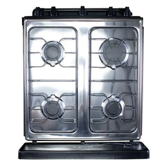 Estufa de Piso ABBA 4 Puestos con Horno Gas Propano EE, Gratinador AT 20HI GT N Negro