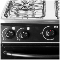 Estufa De Piso Abba Con Horno 4 Puestos Gas Natural AT1013 Negro