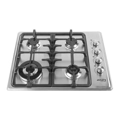 Estufa de empotrar ABBA 60cms 4 Puestos Gas Natural CG4PLX Plateado