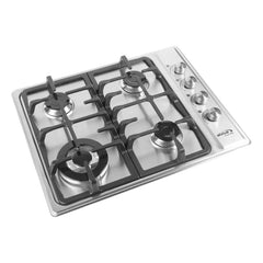 Estufa de empotrar ABBA 60cms 4 Puestos Gas Natural CG4PLX Plateado