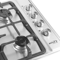 Estufa de empotrar ABBA 60cms 4 Puestos Gas Natural CG4PLX Plateado