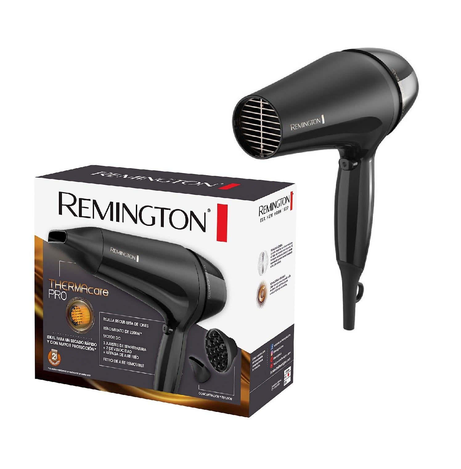 Secador Remington Secadora De Aire Frio Secador Para Cabello