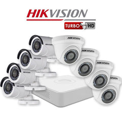 Kit de 8 cámaras marca Hikvision, perfecto para tu hogar o negocio