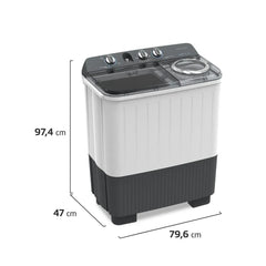 Lavadora Semi Automática Frigidaire 9kg Fwtm09m3btw Con Bomba Blanca