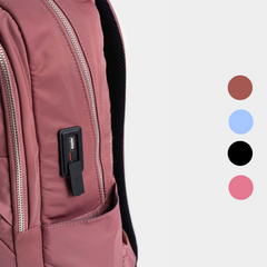 Morral elegante Grande Biel Nappa cierre plateado