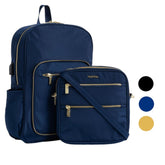 Morral grande funcional 2 en 1 Broni Nappa cierre dorado