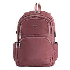 Morral elegante Grande Biel Nappa cierre plateado
