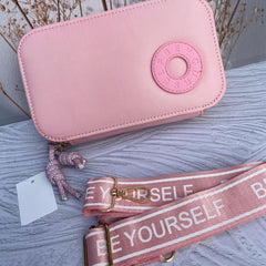 Bolso manos Libres Doble Cierre con Correa en Reata en Hermosos Colores