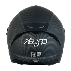 CASCO XECURO FIBRA DE CARBON NEGRO MATE XR-701