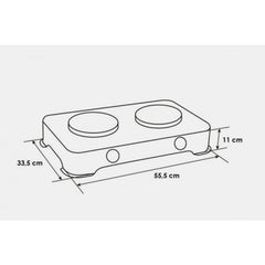 Cocineta Abba Sobre Mesa 2 Puestos Gas Propano SG200-1