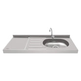 Meson Ovata Inox 1.20 metros pozuelo derecho Haceb