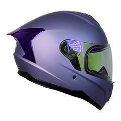 XTR-M70 XTRONG MORADO MATE SIN GRAFICO-SPOILER CROMADO PURPURA VISOR REVO PURPURA