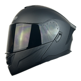 CASCO XECURO FIBRA DE CARBON NEGRO MATE XR-701