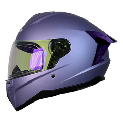 XTR-M70 XTRONG MORADO MATE SIN GRAFICO-SPOILER CROMADO PURPURA VISOR REVO PURPURA
