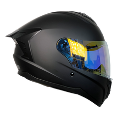 XTR-M70 XTRONG NEGRO MATE SPOILER NEGRO BRILLO VISOR REVO DORADO