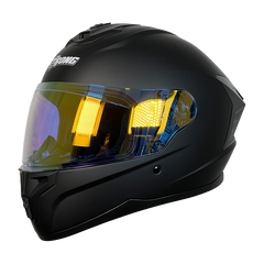 XTR-M70 XTRONG NEGRO MATE SPOILER NEGRO BRILLO VISOR REVO DORADO