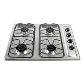 Estufa de empotrar Abba CG 4PLN EE 4 puestos gas natural acero inoxidable