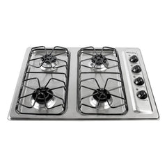 Estufa de empotrar Abba CG 4PLN EE 4 puestos gas natural acero inoxidable