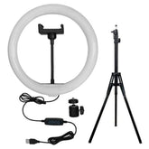 Aro de luz LED grande 30 cm con soporte de celular y trípode