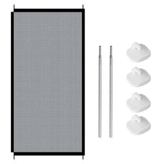 Puerta malla de seguridad para mascotas plegable 180 cm