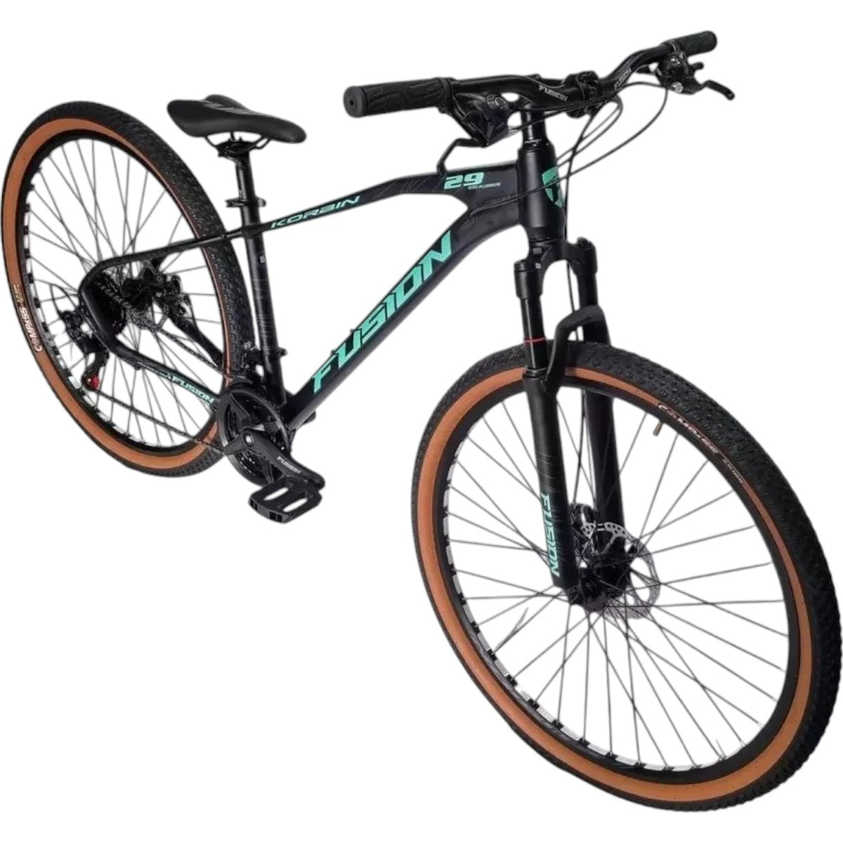 Bicicleta Fusion Korbin Rin 29 Aluminio 24 Vel Mecanica Color Celeste Tamaño Del Marco 17