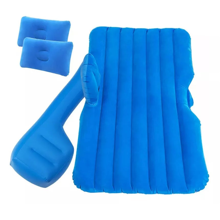 Colchón Inflable con inflador y 2 almohadas para carro multifuncional