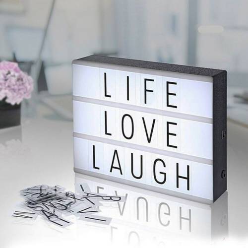 Tablero LED con luces intercambiables light box