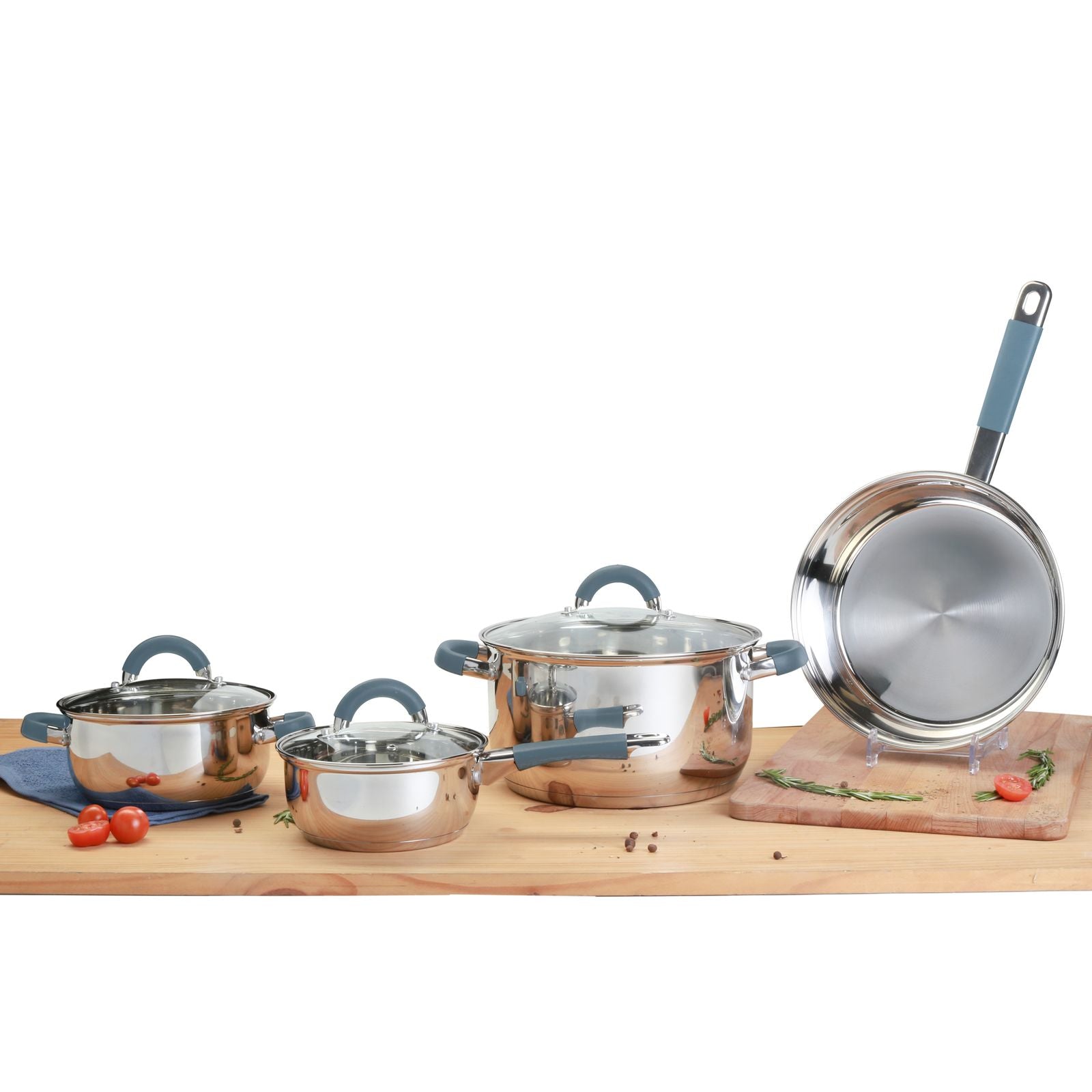 BATERIA 7 PIEZAS ACERO INOX HOME ELEMENTS