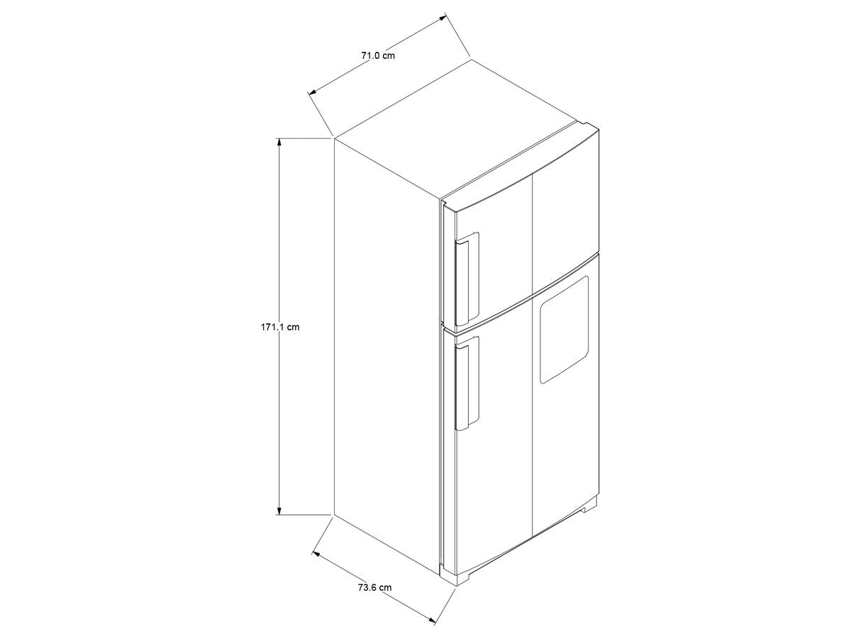 Nevera Whirlpool No Frost Congelador Superior 394 Litros WRJ43AKTWW Gris
