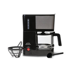 CAFETERA 6 TAZAS NEGRA VASO DE VIDRIO