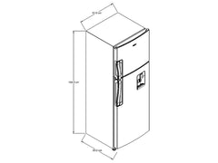 Nevera WHIRLPOOL No Frost Congelador Superior 284 Litros WRW27CKTWW Gris