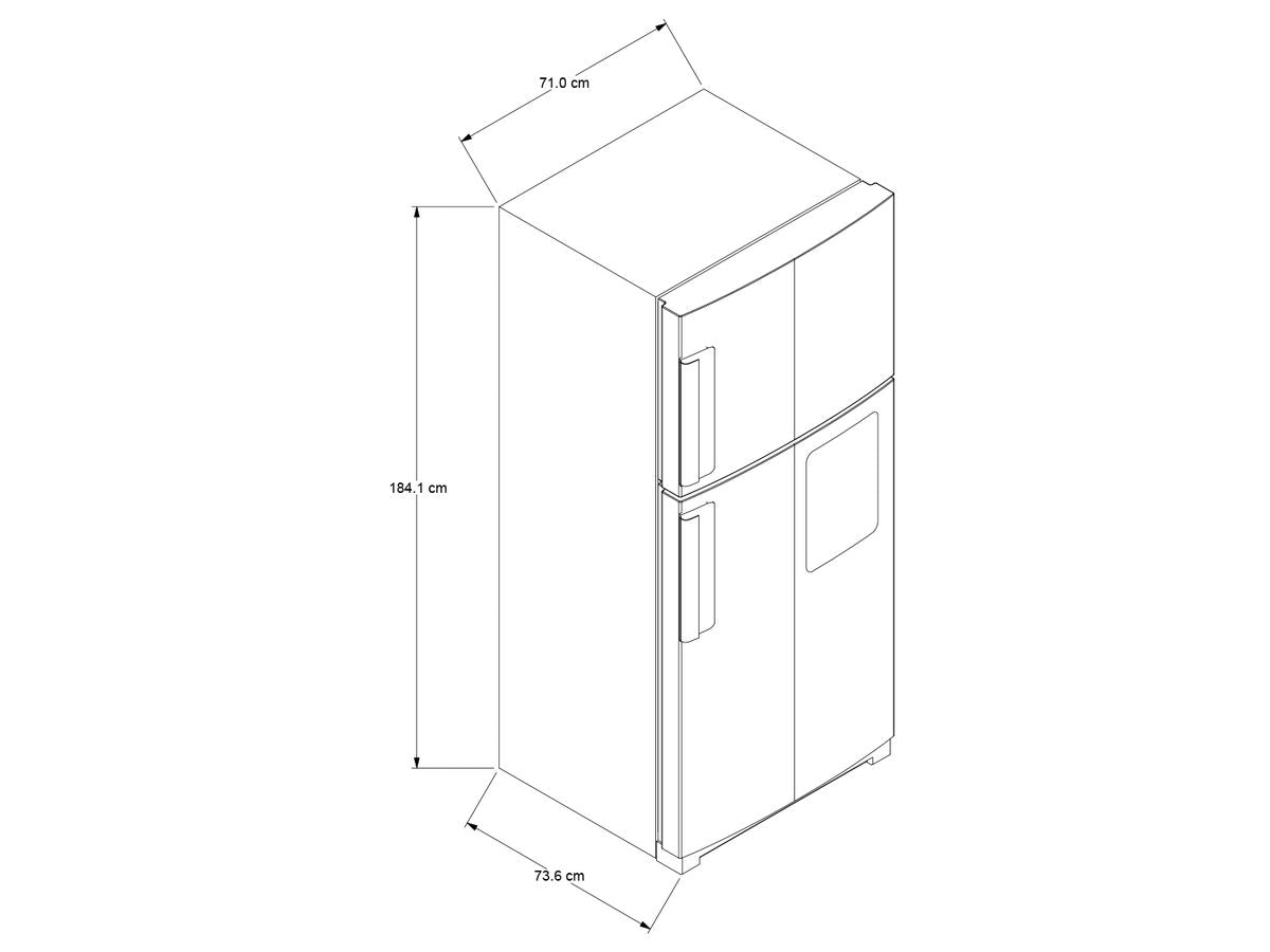 Nevera Whirlpool No Frost Congelador Superior 435 Litros Gris