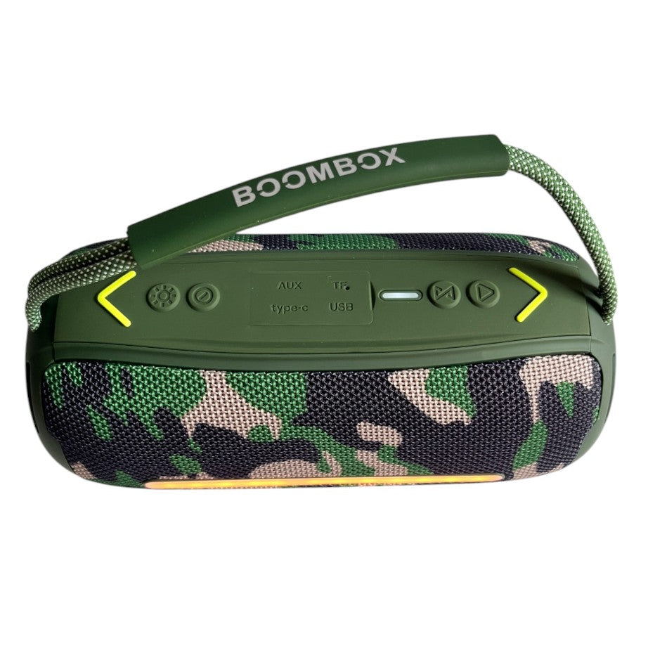 Parlante bluetooth Boombox 360  40W Luces LED y Correa