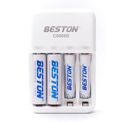 Kit de pilas y cargador AA, AAA o Mixtas 1100mAh y 1500mAh Beston