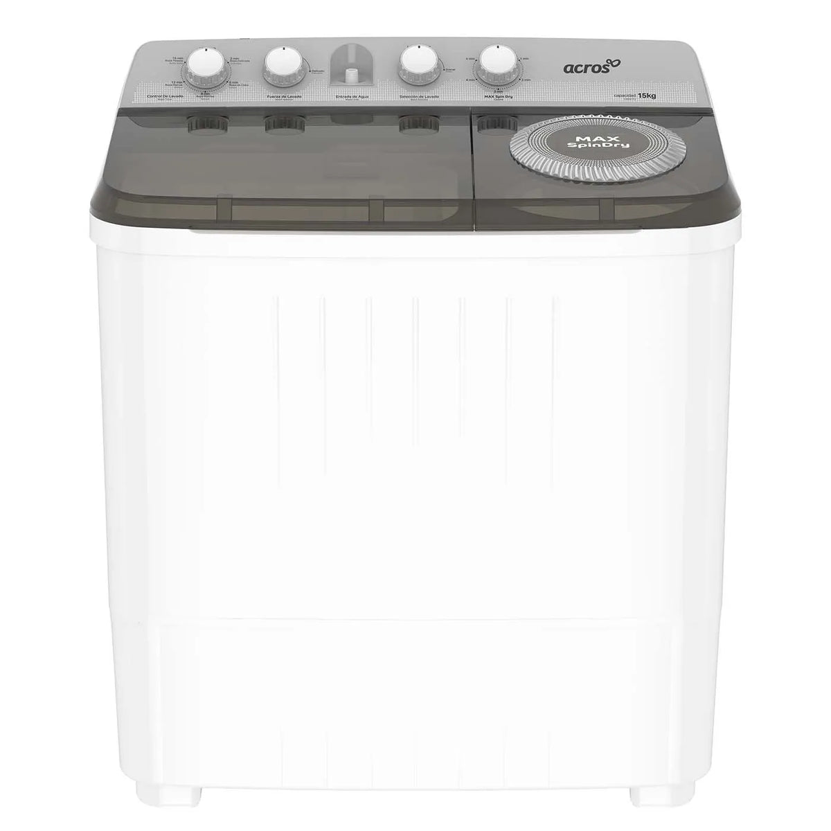 Lavadora ACROS Semiautomática 15 KG ALD1545JE Blanco 33 Lb